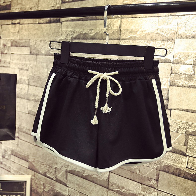 [Baywellfashion]Womens Striped High Drawstring Waist Beach Shorts Sports Running Yoga Shorts Pants | BigBuy360 - bigbuy360.vn