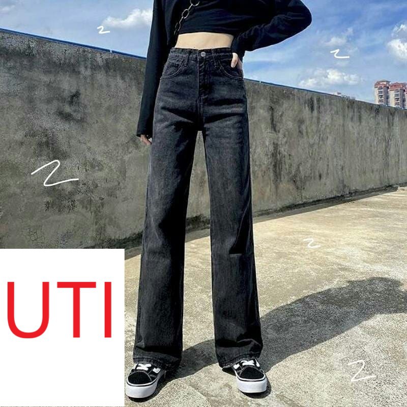[ ĐẠI NHÂN ] QUẦN JEAN ỐNG RỘNG NỮ LƯNG CAO MÀU ĐEN FORM DÀI RỘNG LAI CUỐN CAO CẤP UTI ĐỦ SIZE HẤP DẪN MỌI NÀNG XINH ĐẸP