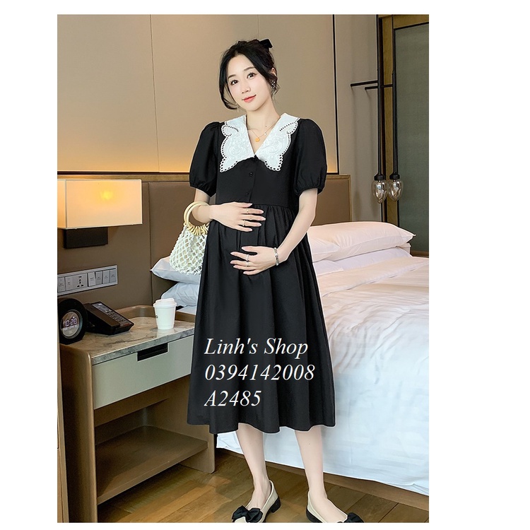 Váy Bầu Đầm Bầu Sơ Mi Hè A2485