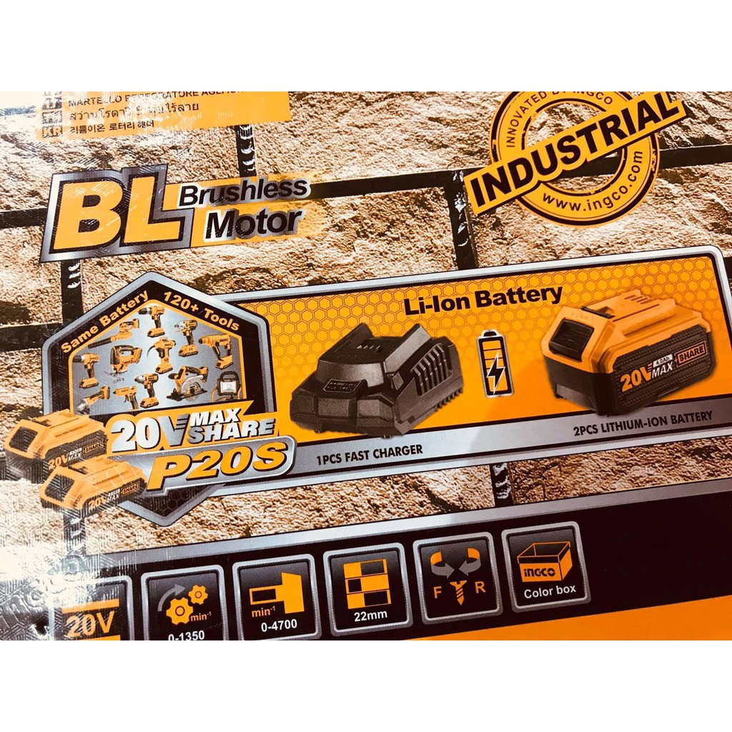 MÁY KHOAN ĐỤC BÊ TÔNG DÙNG PIN INGCO 20V CRHLI22012