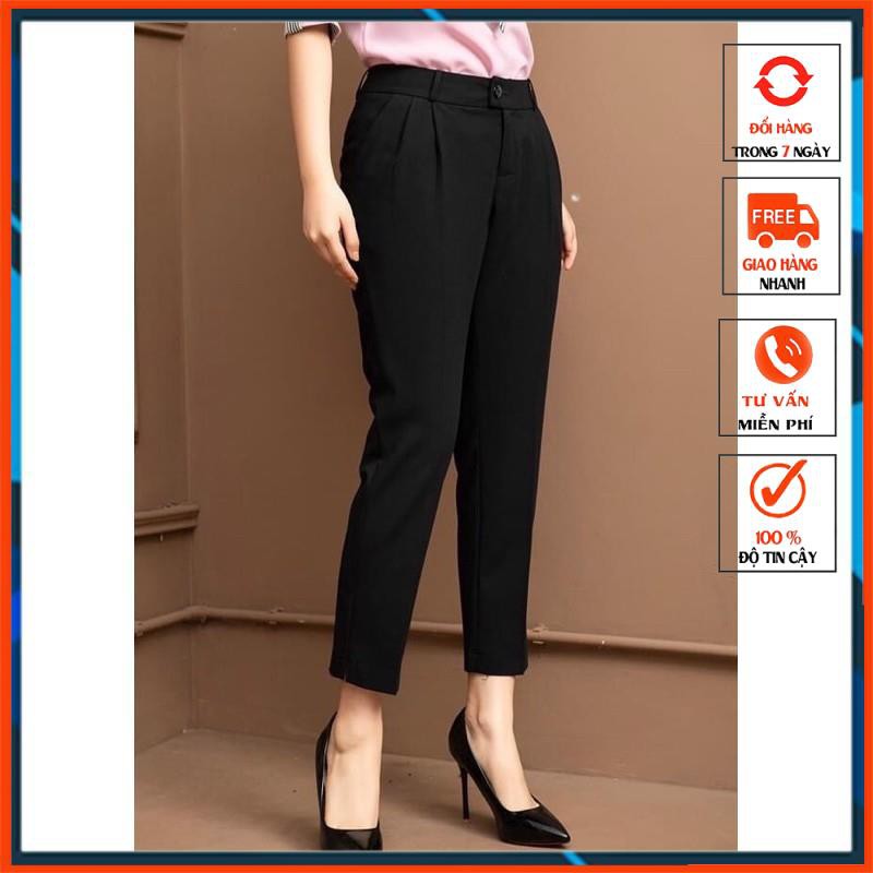 Quần baggy nữ,quần tây dáng dài chất tuyết mưa phong cách công sở mã leg89