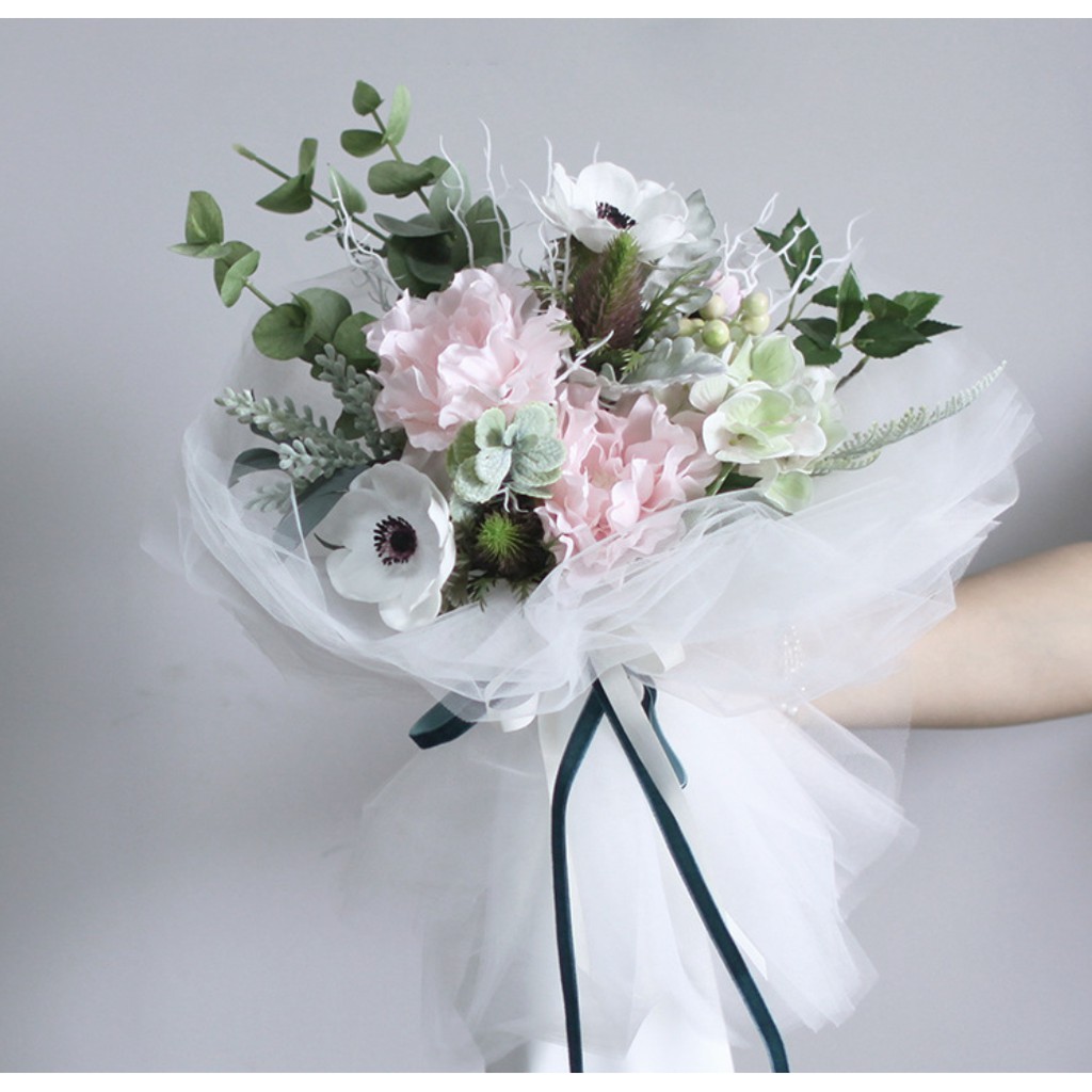 Cuộn vải lưới có dây rút dành cho gói quà bó hoa