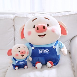 Gấu Bông Heo 💝FREESHIP💝 Heo Nhồi Bông Tik Tok Yếm Xanh Béo Ú Đáng Yêu Mềm Mịn - Thú Bông Cao Cấp 5.0
