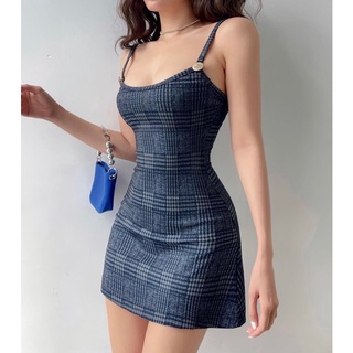 Dolce Dress - Đầm 2 dây đính nút siêu xinh dáng chữ A