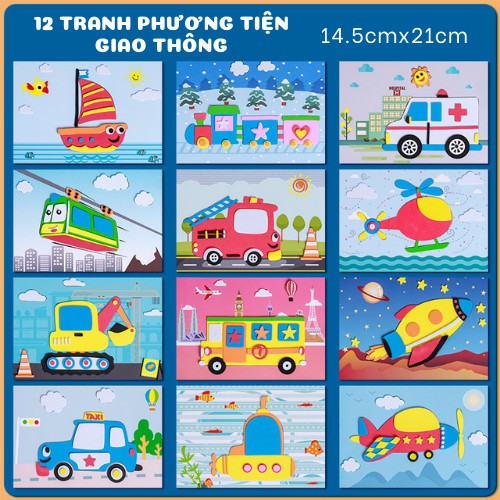 Tranh dán ghép hình 3D - Tăng tính sáng tạo cho trẻ em