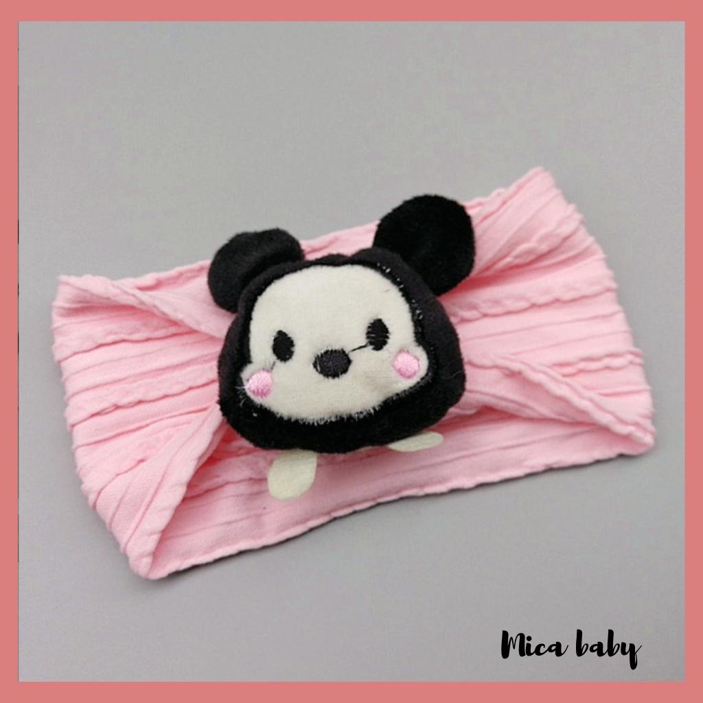 Băng đô thun bản to đính hình thú ngộ nghĩnh cho bé BD65 Mica Baby