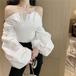 LICISTUDIO - 𝐍𝐨𝐫𝐚 𝐓𝐨𝐩 - Áo trễ vai tay dài bồng