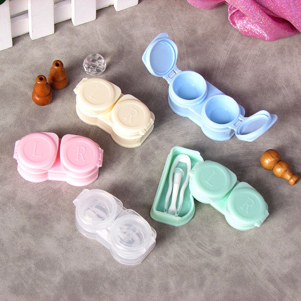 MXMUSTY Hộp đựng kính áp tròng nhỏ gọn đơn giản dễ thương chống nước nhiều màu sắc thời trang Hàn Quốc cho nam và nữ