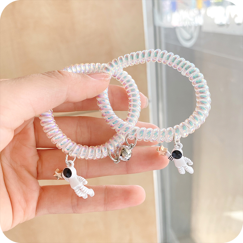 Dây thun cột tóc nam châm hình phi hành gia cho cặp đôi