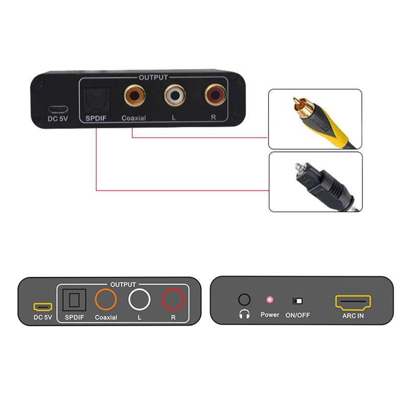 Bộ chuyển đổi âm thanh HDMI ARC Audio với cáp quang đồng trục Toslink SPDIF / Coaxial A