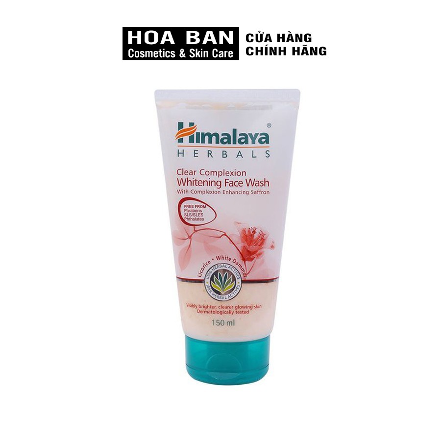 [ Date Mới] Sữa rửa mặt trắng da mịn màng Himalaya Clear Complexion Whitening Face Wash 150ml - HM03