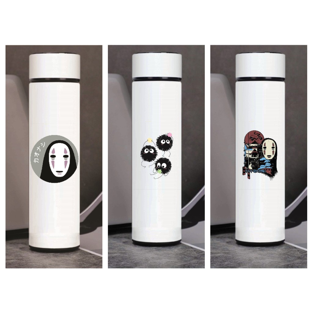 Bình Giữ Nhiệt in hình SPIRITED AWAY Vùng Đất Linh Hồn Vô Diện Bồ Hóng Ghibli anime chibi Lõi INOX