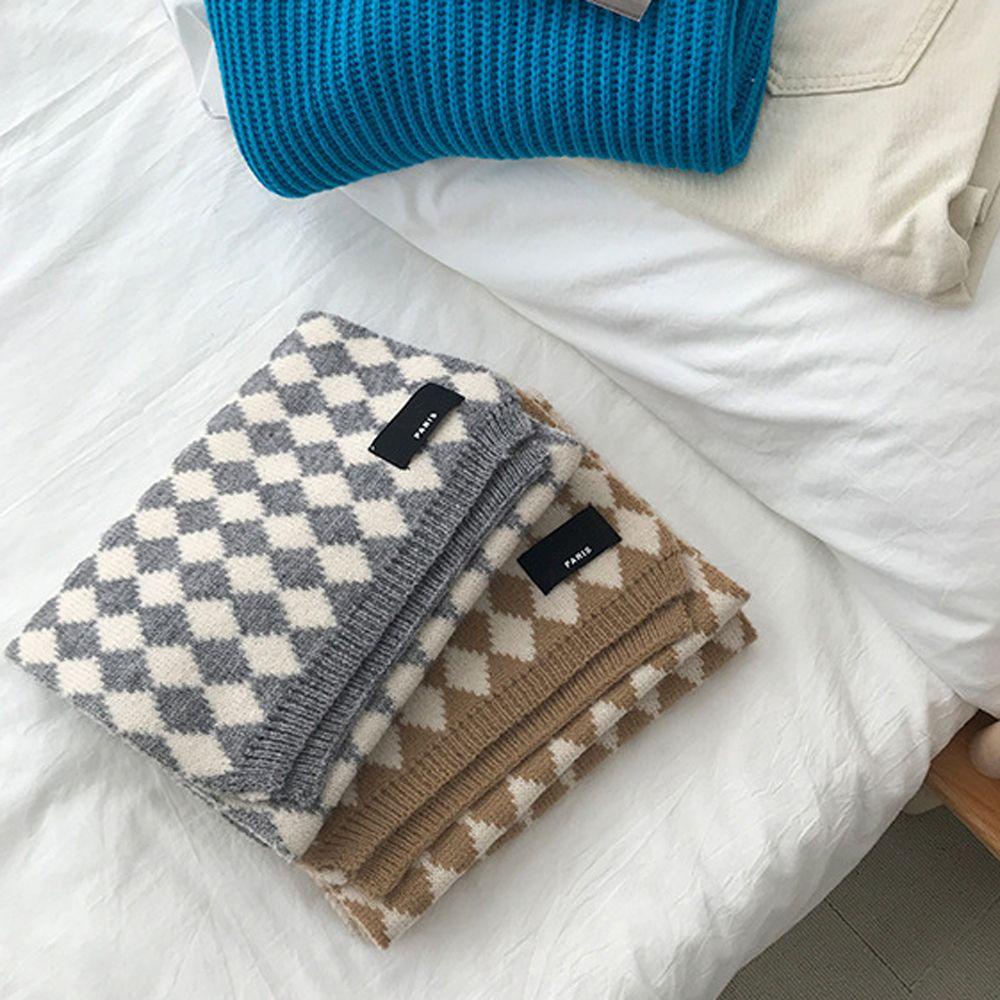 Khăn Choàng Cổ Dệt Kim Dày Cỡ Lớn Thời Trang Mùa Đông Cho Nữ