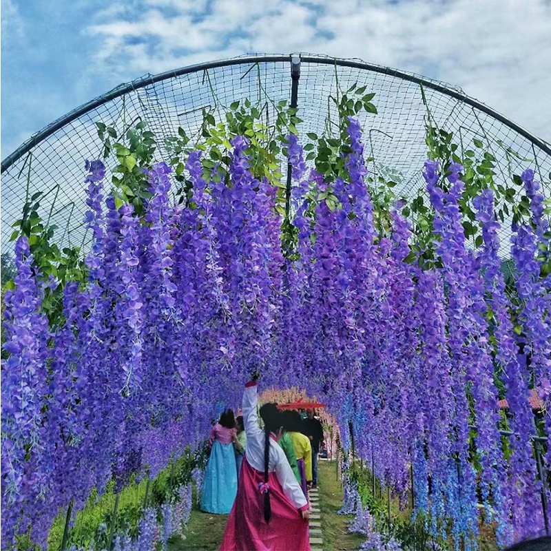 1 Bó Hoa Wisteria Nhân Tạo Dùng Trang Trí Nhà Cửa / Văn Phòng / Khách Sạn / Tiệc Cưới DIY