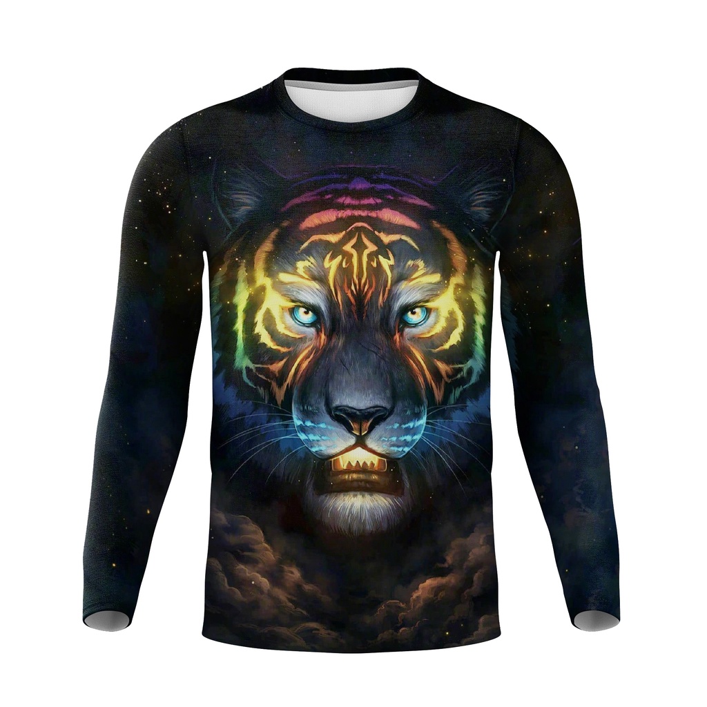 Áo nam Tay Dài In Hình Sư Tử / Hổ 3d Vui Nhộn
