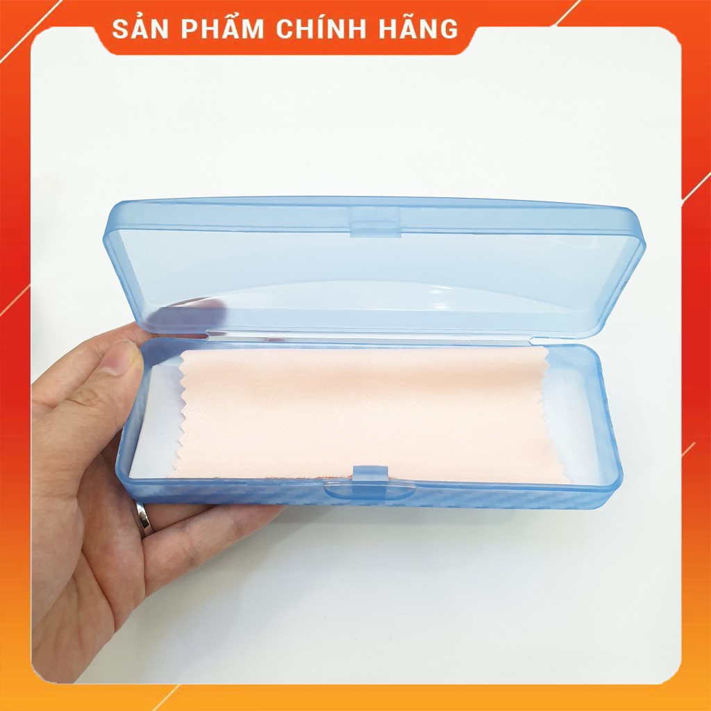 Hộp đựng kính cận Kavi - Hộp nhựa - Tặng kèm khăn lau kính