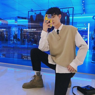 Áo gile len đan trơn 4mùa