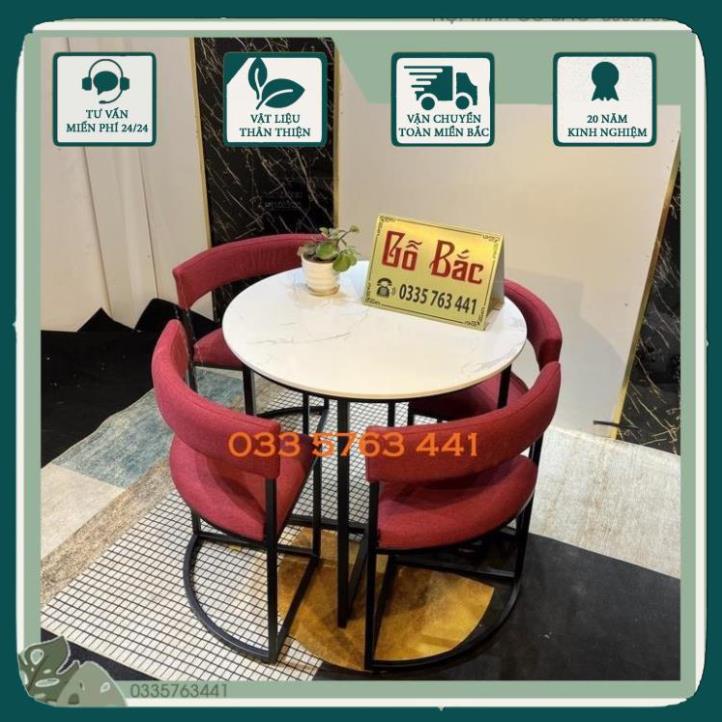 HÀNG CHÍNH HÃNG- Bộ bàn ăn 4 ghế thiết kế gọn gàng thông minh, chân sắt cực chắc chắn