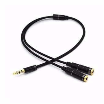 Dây chia từ jack 3.5 ra 1 tai nghe và 1 mic 4 khấc mạ vàng cao cấp, dây chia 1 tai 1 mic, jack chia audio - NSC Việt Nam