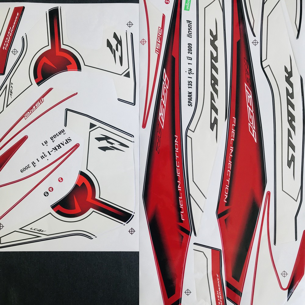 [CỰC RẺ]  BỘ TEM 3 LỚP MẪU ZIN SPARK THÁI XÀI CHUNG CHO EXCITER 135i ĐỜI 2008 ĐẾN 2010