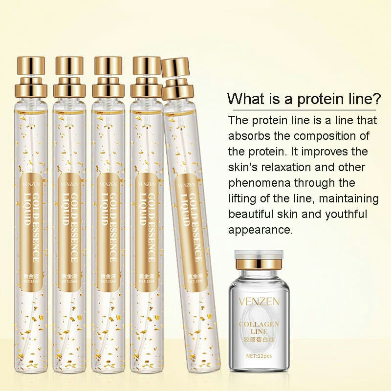 Set Tinh Chất Vàng 24k + Serum Protein + Tinh Chất Vàng 24k Dưỡng Ẩm Chống Nếp Nhăn Lão Hóa Chăm Sóc Da