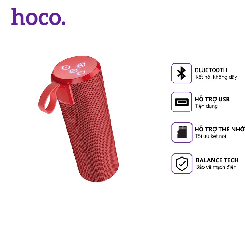 Loa Bluetooth Hoco BS33 V5.0, nghe nhạc sống động, pin trâu, tương thích nhiều thiết bị