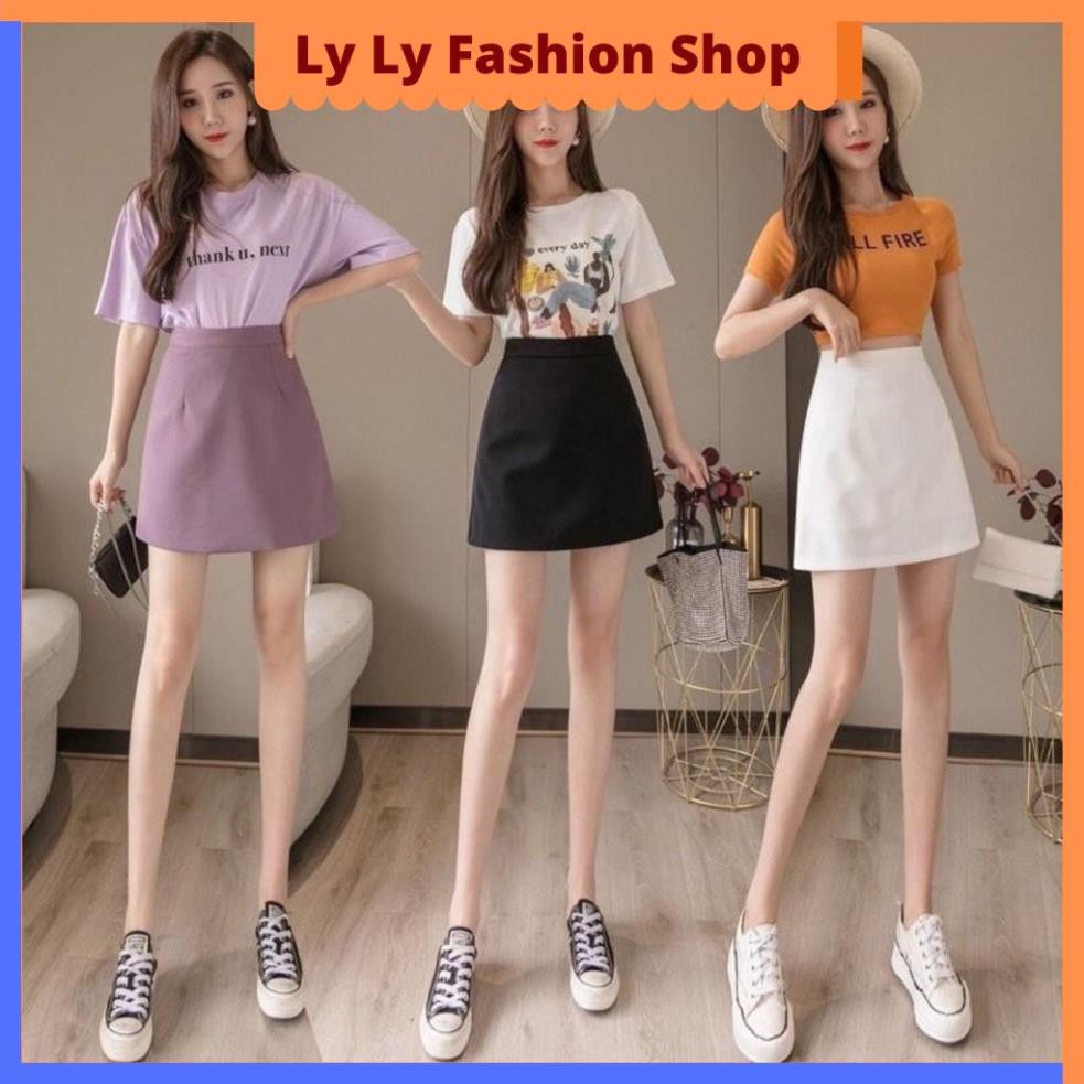 Chân váy Lưng Cao Hàn Quốc, Chân Váy Chữ A Ngắn Cao Cấp Ulzzang Ôm Body Đẹp Cạp Cao, 3 Màu Trắng Đen Tím CV002