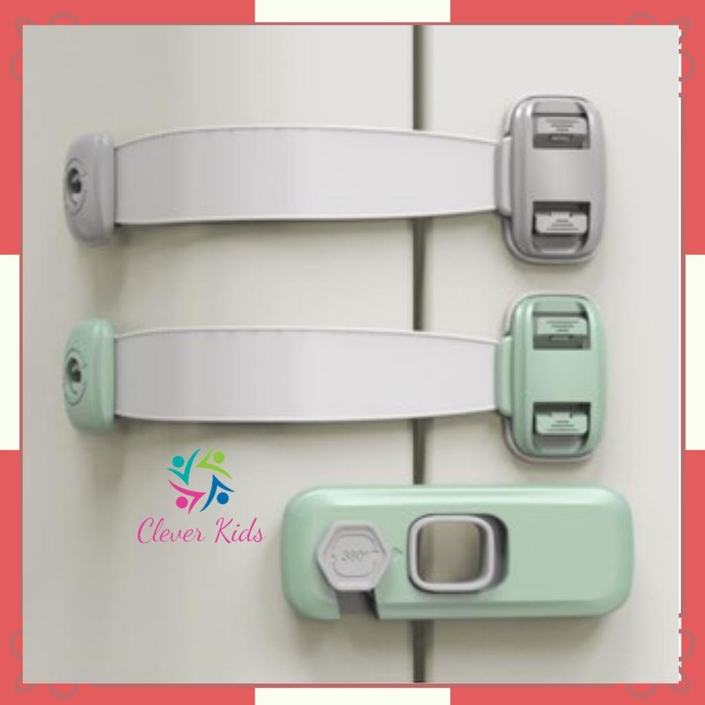 Khóa tủ lạnh, khoá ngăn kéo an toàn cho bé Looktosee chất liệu nhựa ABS cao cấp shop clever.kids