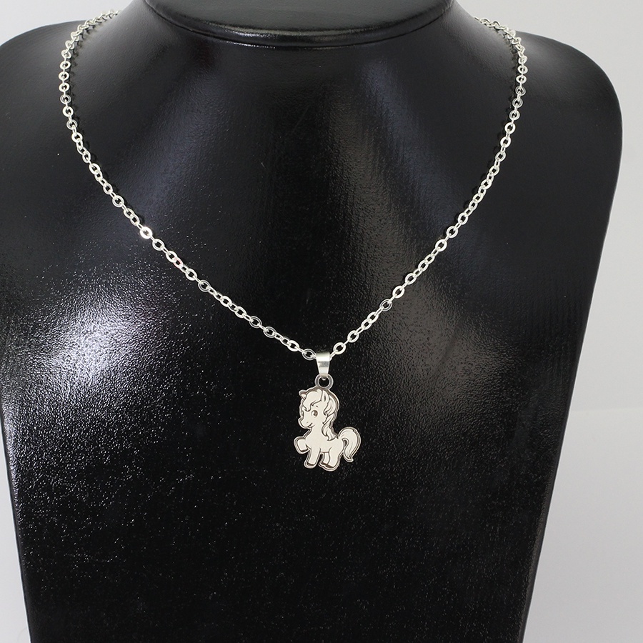 Dây chuyền bạc cho bé hình con ngựa khắc tên DCT0063 Trang Sức TNJ