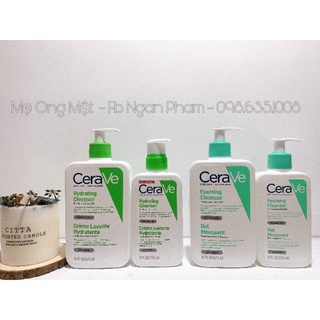 Bay air sữa rửa mặt cerave pháp 263 ml và 473ml đủ bill