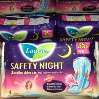 Băng vệ sinh Laurier Fresh & Free đêm chống tràn 35cm x 4 miếng