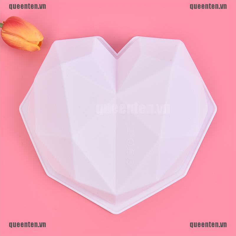 3D Heart Shape Diamond Love Chocolate Moulds Candy Mold For Wedding Baking QUVN