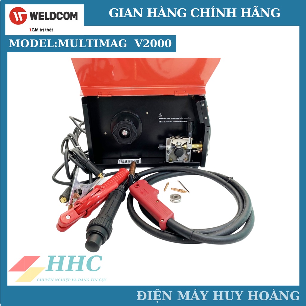 Máy hàn bán tự động Weldcom Multimag V2000 - Máy hàn MIG không dùng khí , 3 chức năng hàn