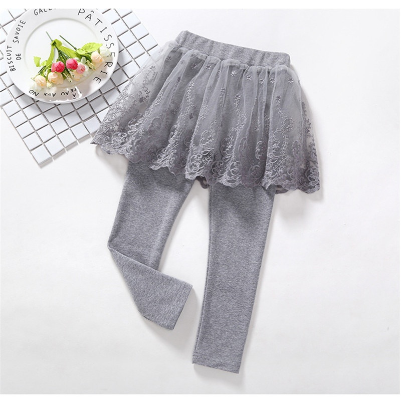 Quần Váy Legging Công Chúa Bằng Vải Cotton Phối Ren Thời Trang Xuân Thu Năm 2021 Cho Bé Gái 2-7 Tuổi