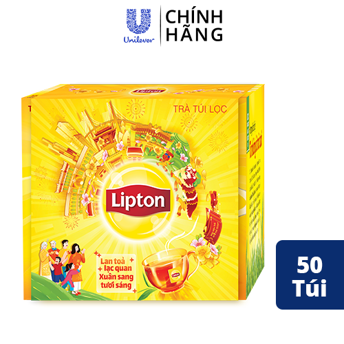 Hộp 25/50 Gói Lipton Trà Nhãn Vàng ,25/50 túi x 2g