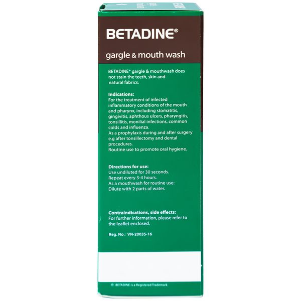 Nước súc miệng BETADINE nhập khẩu Châu Âu