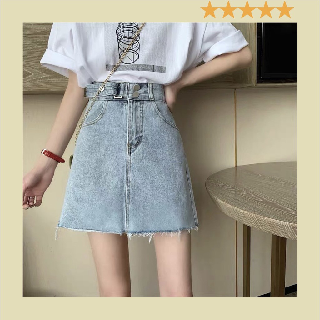 Chân Váy Bò Chữ A dáng Ngắn chuẩn Hàng Quảng Châu