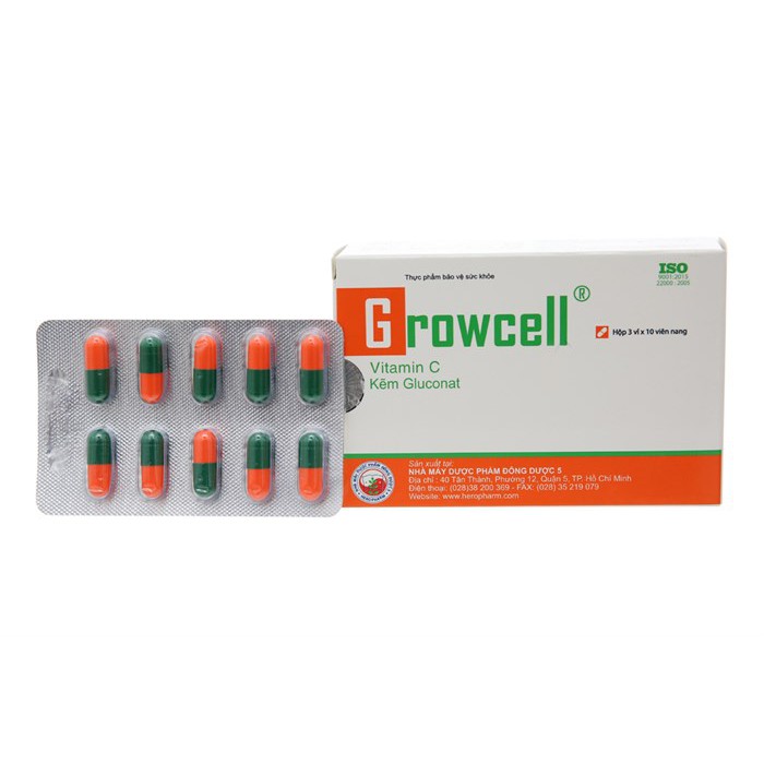 Hộp 30 viên uống hỗ trợ giảm mụn GROWCELL mẫu thay thế GROWSEL | WebRaoVat - webraovat.net.vn