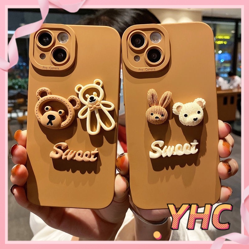 ốp iphone Hình Gấu 3d tương thích iPhone 6s 6splus 7 7plus 8 8plus X XS XSMAX 11 12 Pro Max Plus Promax-039