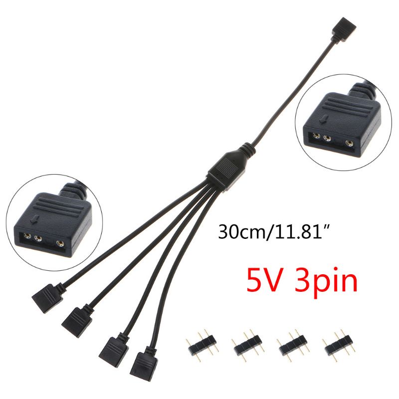 Dây Cáp Chia Cổng Kết Nối Nguồn 5v 3 pin Cho Quạt Máy Tính