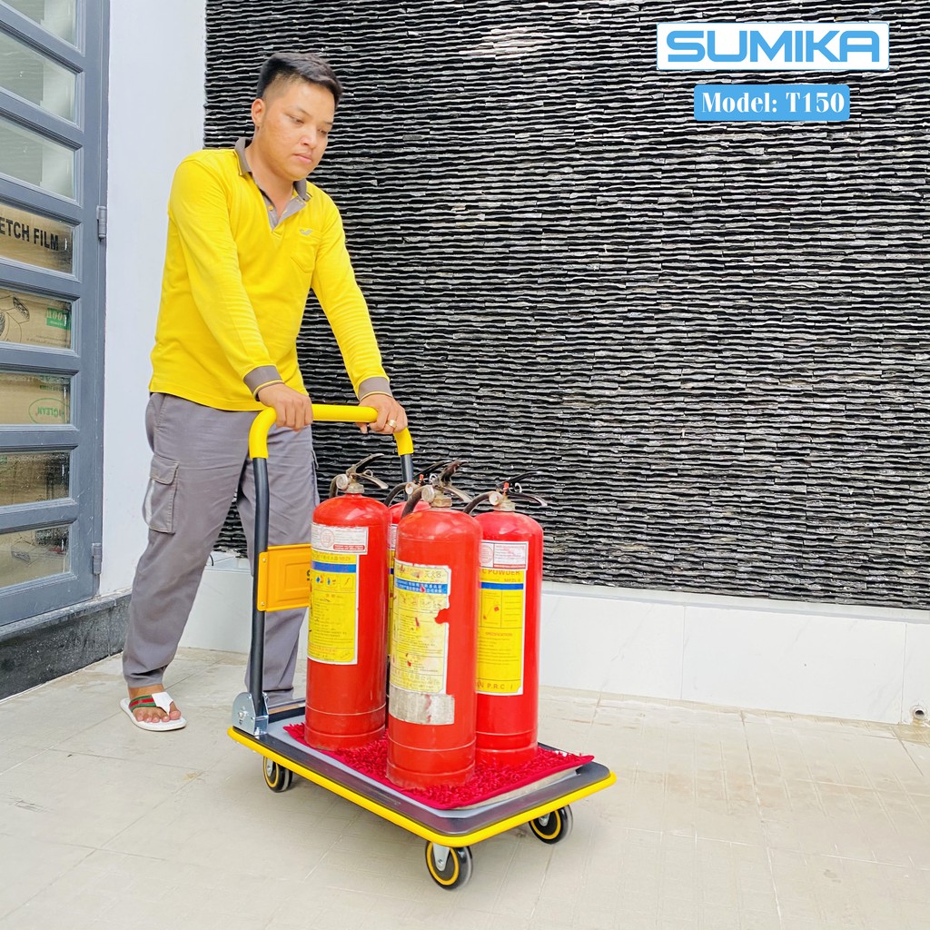 Xe đẩy hàng hóa SUMIKA T150 (tải trọng 150kg, tay cầm gấp gọn)