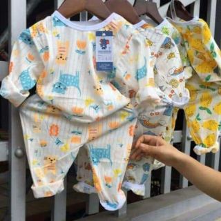 Combo 5 bộ cotton giấy dài tay bé trai/gái