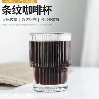 Ly thuỷ tinh kẻ sọc cao cấp