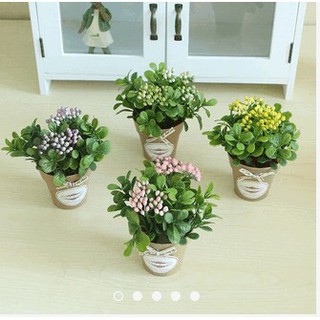 1 Chậu hoa giả Hoa nhân tạo cho tiệc cưới Trang trí nhà - chậu hoa mini