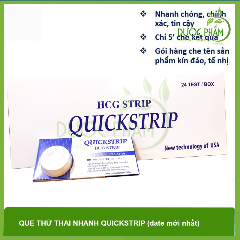 Hộp lớn 24 Que thử thai  QuickSTrip cho kết quả nhanh chóng, chính xác