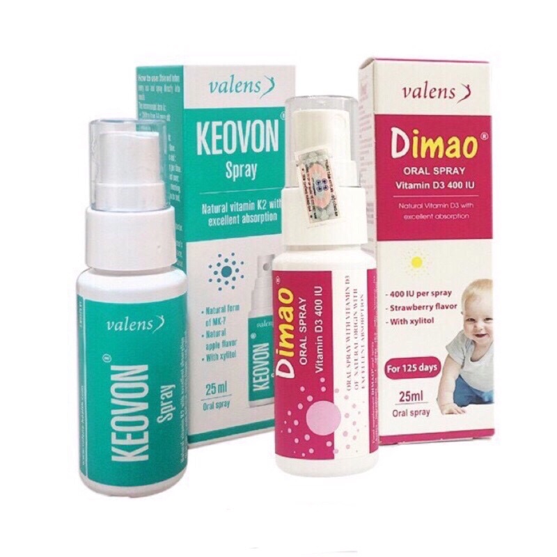 [Tặng quà xinh] Combo Tăng Chiều Cao Dimao Vitamin D3 + Keovon Vitamin K2