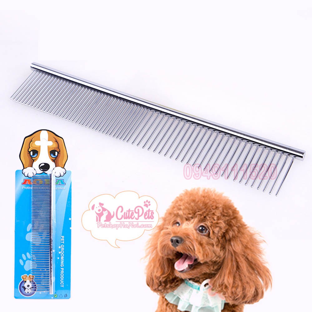 Lược chải lông rối inox cao cấp Dành cho thú cưng - CutePets Phụ kiện chó mèo Pet shop Hà Nội