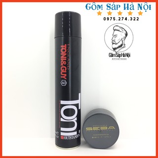 COMBO Gôm xịt tóc TONY&GUY + SÁP Vuốt Tóc SEBA CHÍNH HÃNG ĐÁY Hộp Có LoGo chữ SEBA chính hãng