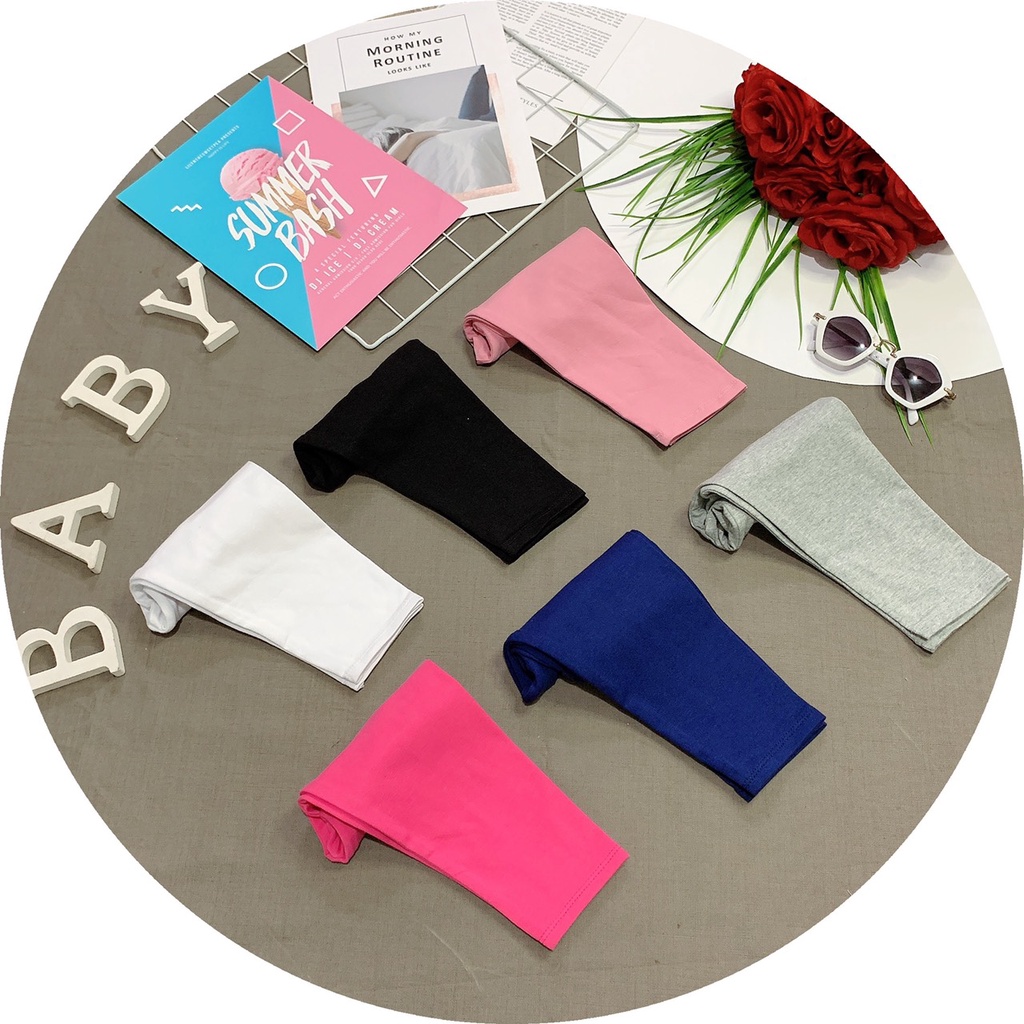 Quần Legging Cho Bé Combo 3c Cotton Co Giãn Mềm Mịn 10-41kg