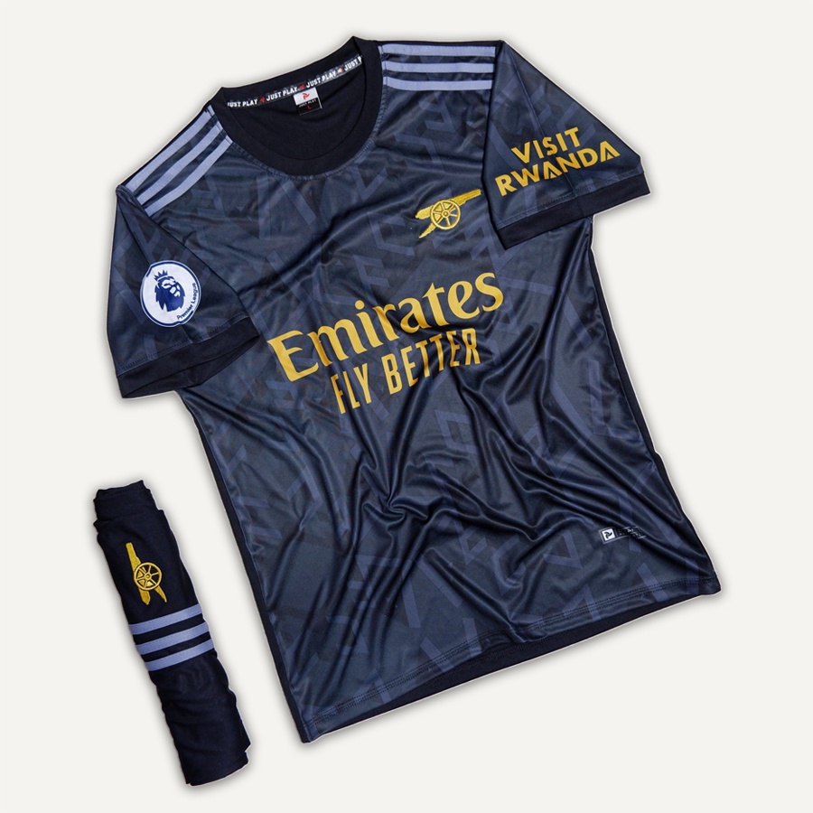 Áo Arsenal Sân Khách Thứ 2 (Màu đen vàng) - Hàng Thái Lan - Form Chính Hãng (Cả Bộ)